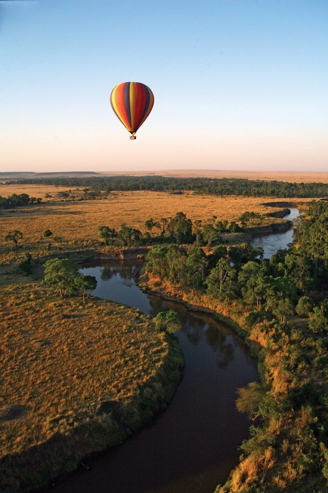 Silversea luftballon udflugt i Afrika