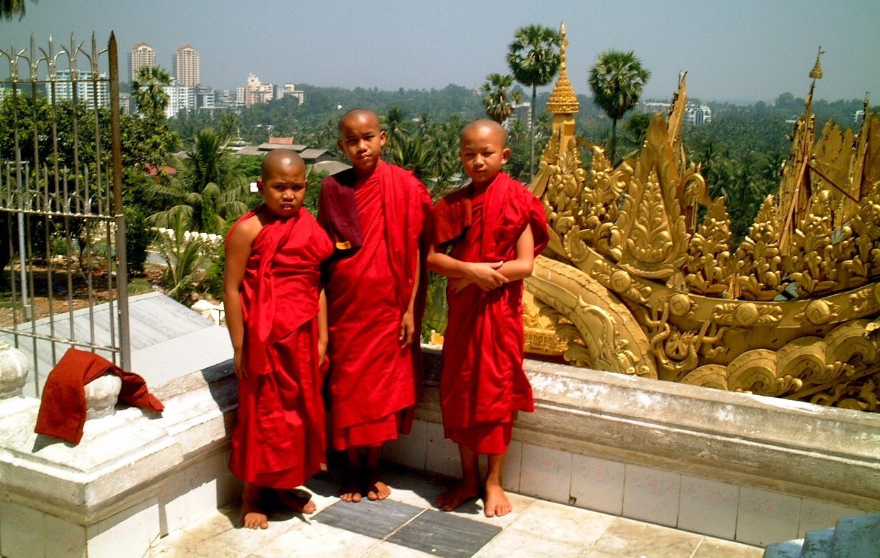 Shwedagon Pagode komplekset i Myanmar