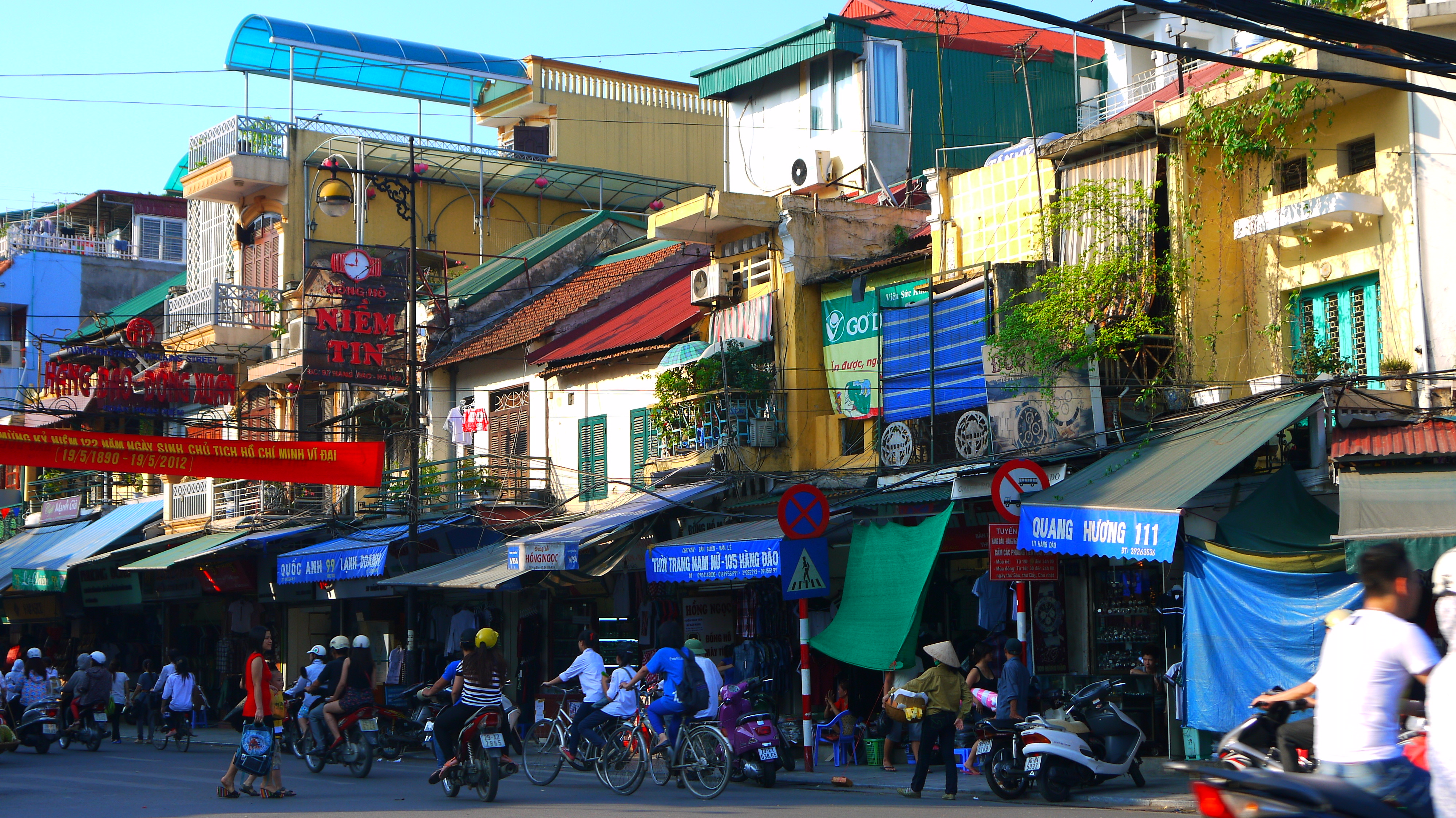 Et typisk bybillede i Hanoi