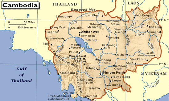 Cambodia og dets nabolande
