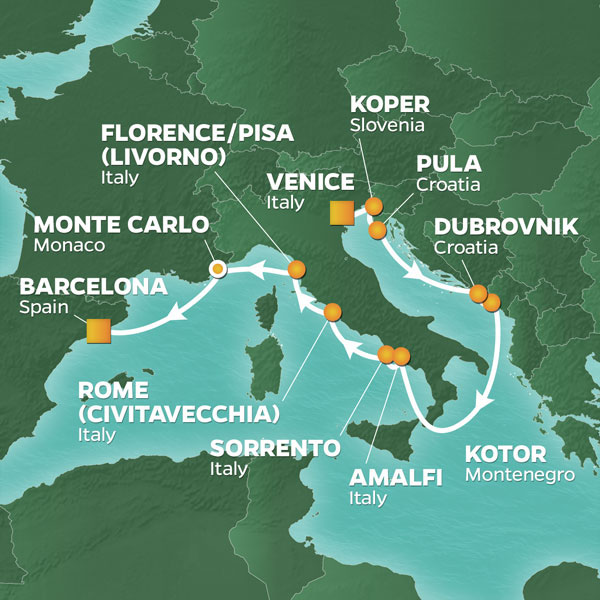 A. Journey VCE-BCN 18-30. juli 2022
