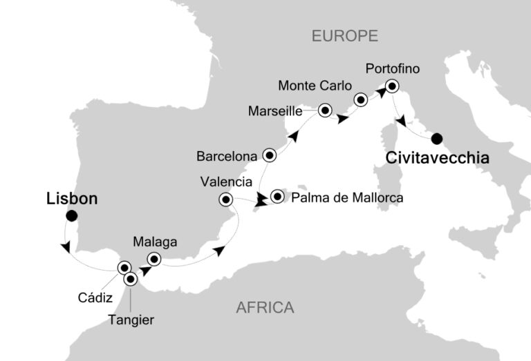 Lisbon-Civitavecchia 04.apr-16.apr 2023