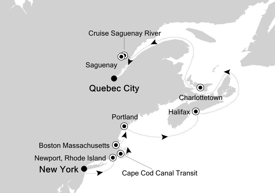 Canada og New England cruise med Silversea