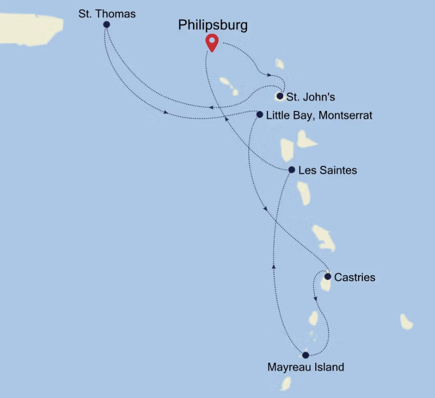 St. Maarten - St. Maarten Sejlrute med Silversea cruises i Caribien